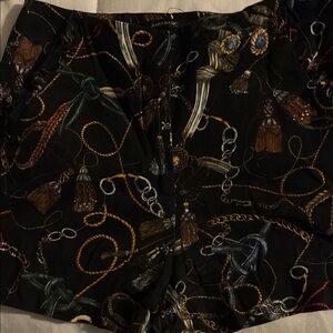 Zara Women's Black and Brown Rope Pattern Shorts